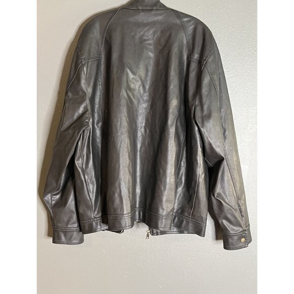 Vintage Brand Leather Men's XL Black Motorcycle Jacket - Picture 10 of 13